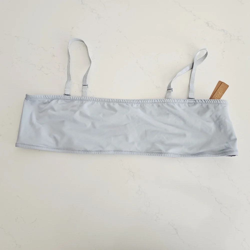 NWT Skims Swim Soft Blue Micro Bandeau Bikini Top 4X